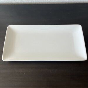 West Elm White Porcelain Serving Platter 14" x 7" Rectangular